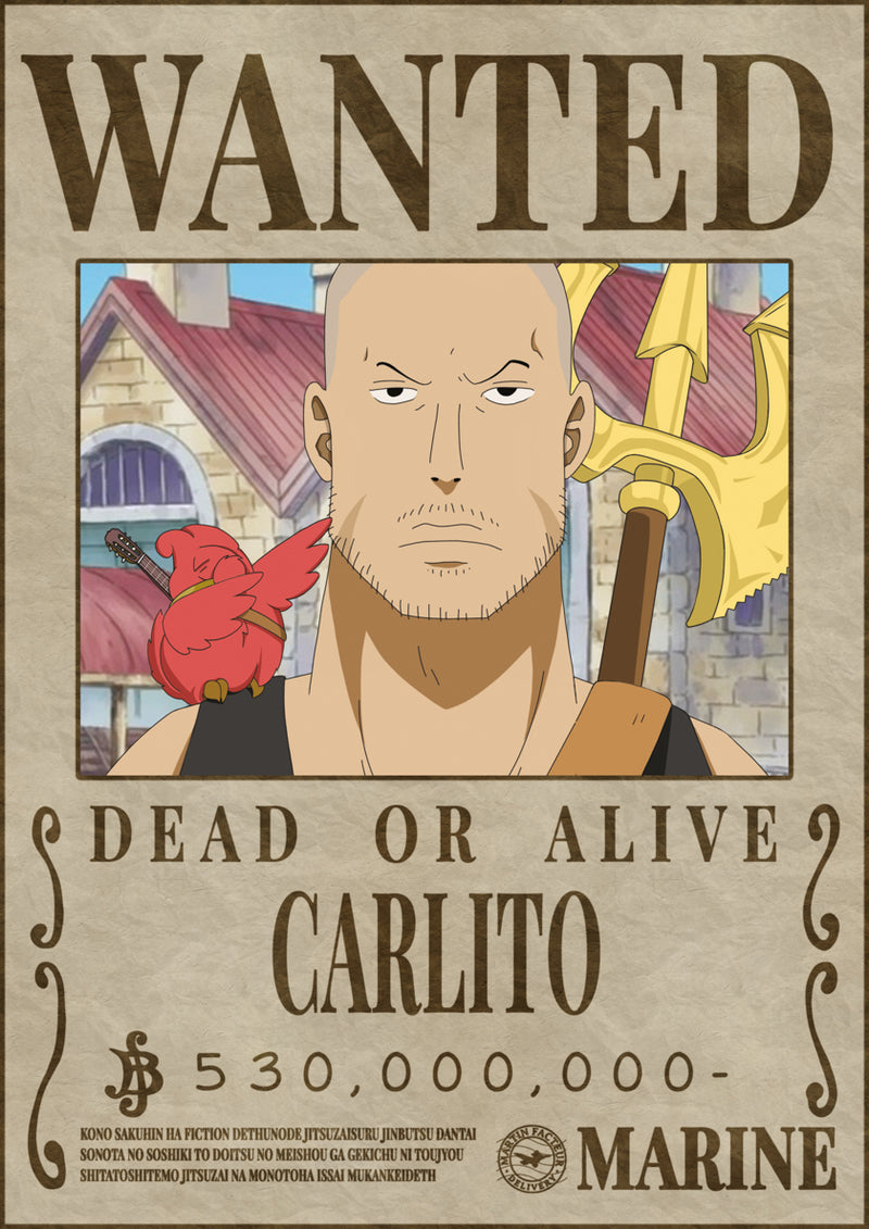 Poster Wanted Carlito - Martin Facteur