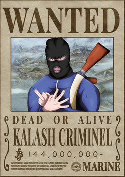 Poster Wanted Kalash Criminel - Martin Facteur