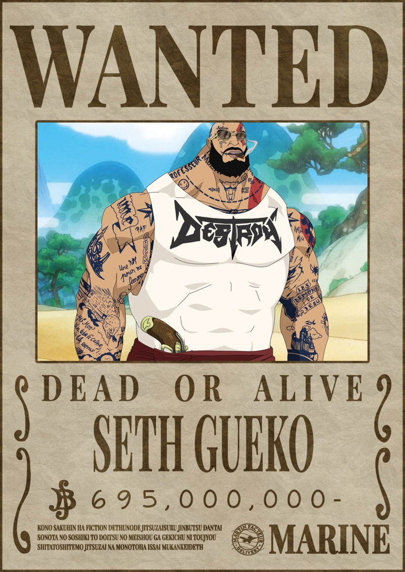 Poster Wanted Seth Gueko - Martin Facteur
